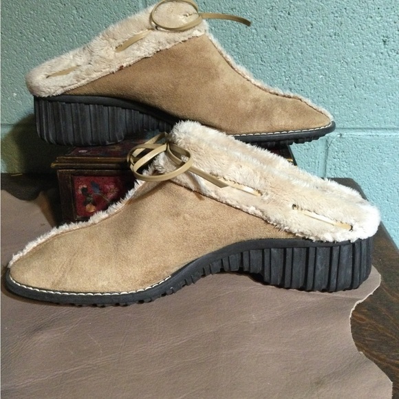 Anne Klein n.y. NWOT slip ons warm fur lined mules size 8 - Picture 8 of 10